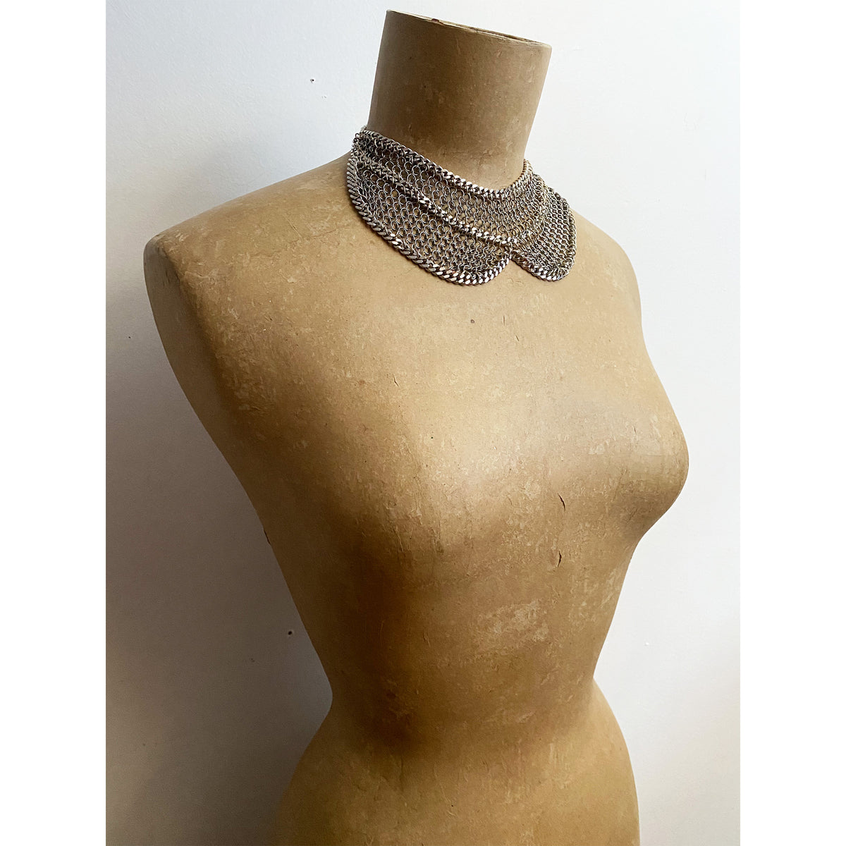 Falconiere Lace Collar - Small Ring Chainmail Necklace - Made to