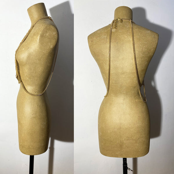 Falconiere Golden Grand Corset - Brass Chainmail Vest - Made to Order 3-6 weeks