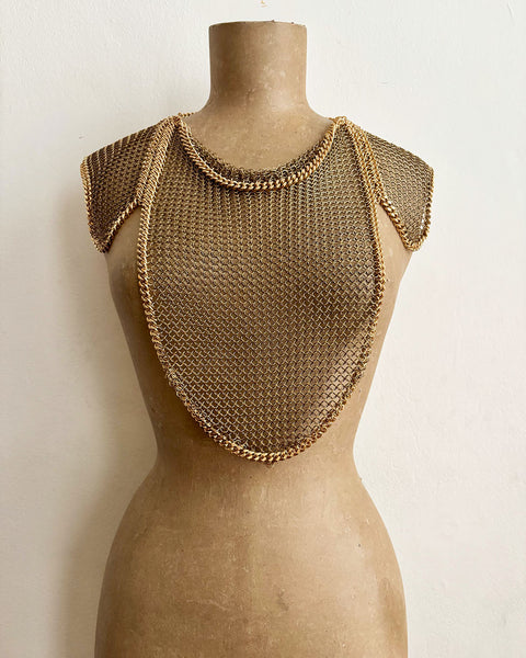 Falconiere Brass Chemisette - Chainmail Breastplate Vest - made to order 3 - 6 weeks