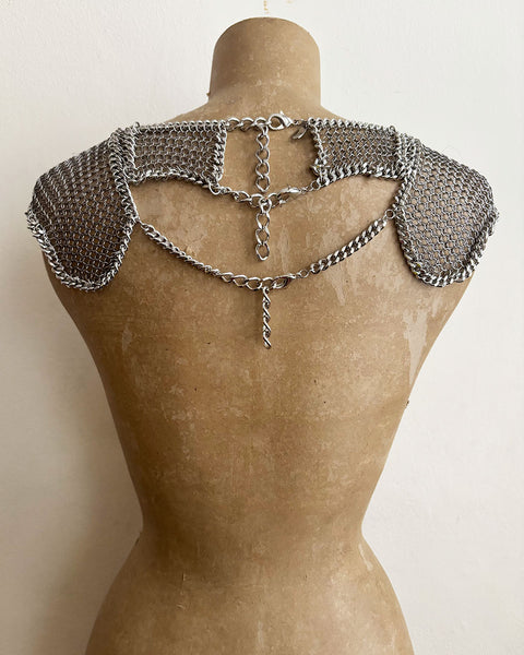 Falconiere Silver-tone Chemisette - Chainmail Breastplate Vest - made to order 3 - 6 weeks