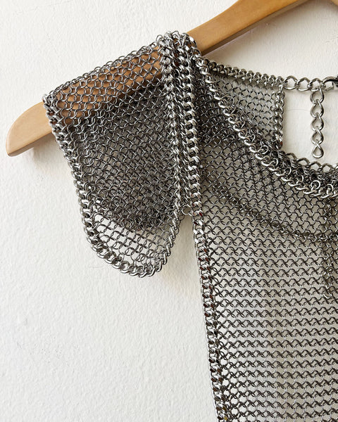 Falconiere Silver-tone Chemisette - Chainmail Breastplate Vest - made to order 3 - 6 weeks