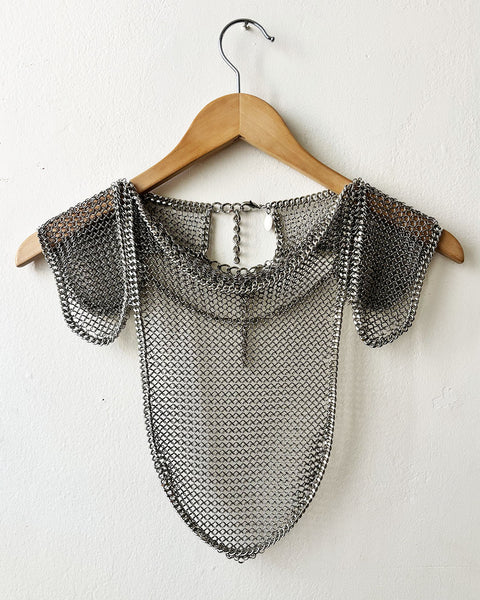 Falconiere Silver-tone Chemisette - Chainmail Breastplate Vest - made to order 3 - 6 weeks