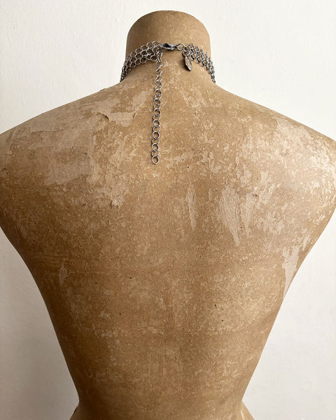 Falconiere Bow Tie - Silver-tone Chainmail Cravat - made to order 3 - 6 weeks