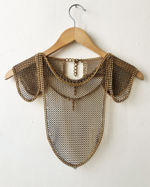 Falconiere Brass Chemisette - Chainmail Breastplate Vest - made to order 3 - 6 weeks