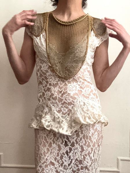 Falconiere Brass Chemisette - Chainmail Breastplate Vest - made to order 3 - 6 weeks