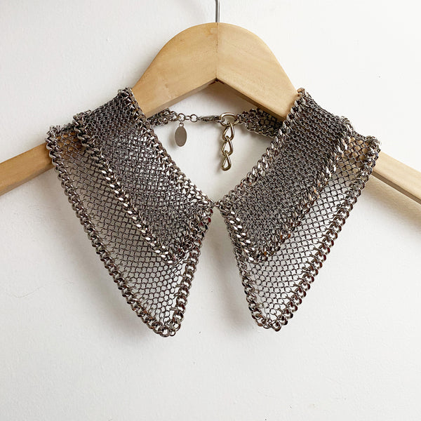 Custom for Giulia Falconiere Dagger Collar - Two Layer Chainmail Necklace - Made to Order