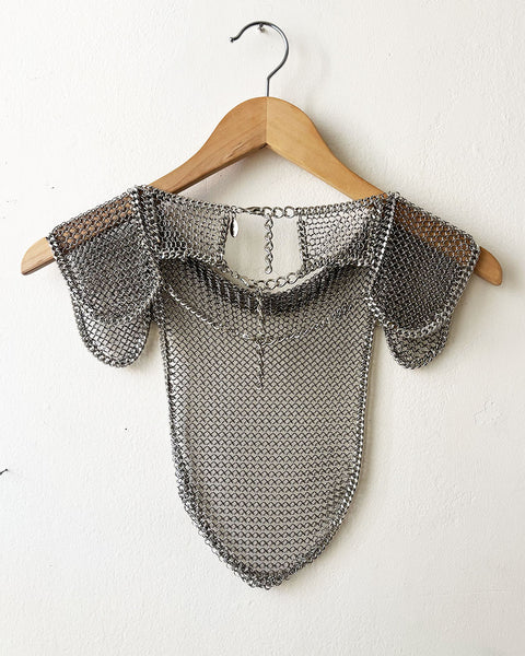 Falconiere Silver-tone Chemisette - Chainmail Breastplate Vest - made to order 3 - 6 weeks