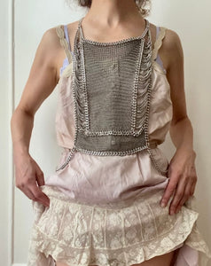 Falconiere Grand Corset - Silver Tone Chainmail Vest - Made to Order 3-6 weeks