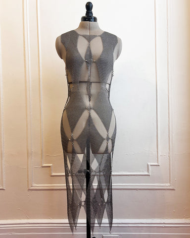 Custom for Monica - Falconiere Long Chainmail Dress with Train - Payment 2 of 3