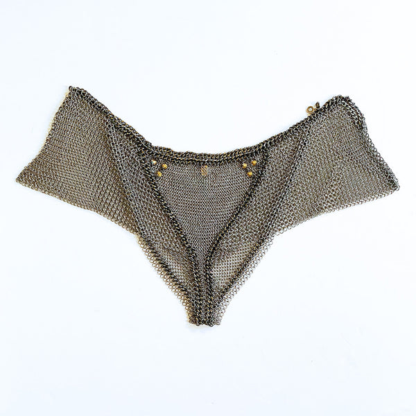 Falconiere Antique Silver Tap Shorts - Swarovski Crystal & Chainmail Bottoms - Made to Order 3-6 weeks