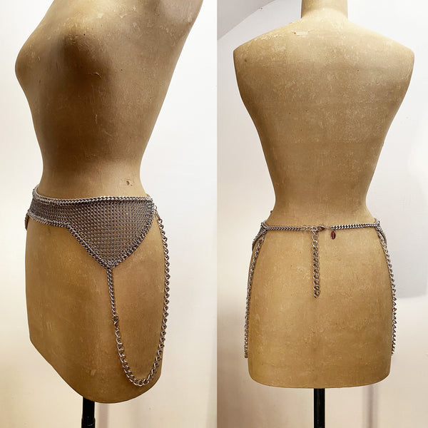 Falconiere Chainmail Garter Belt with Detachable Straps hand made 3-6 weeks