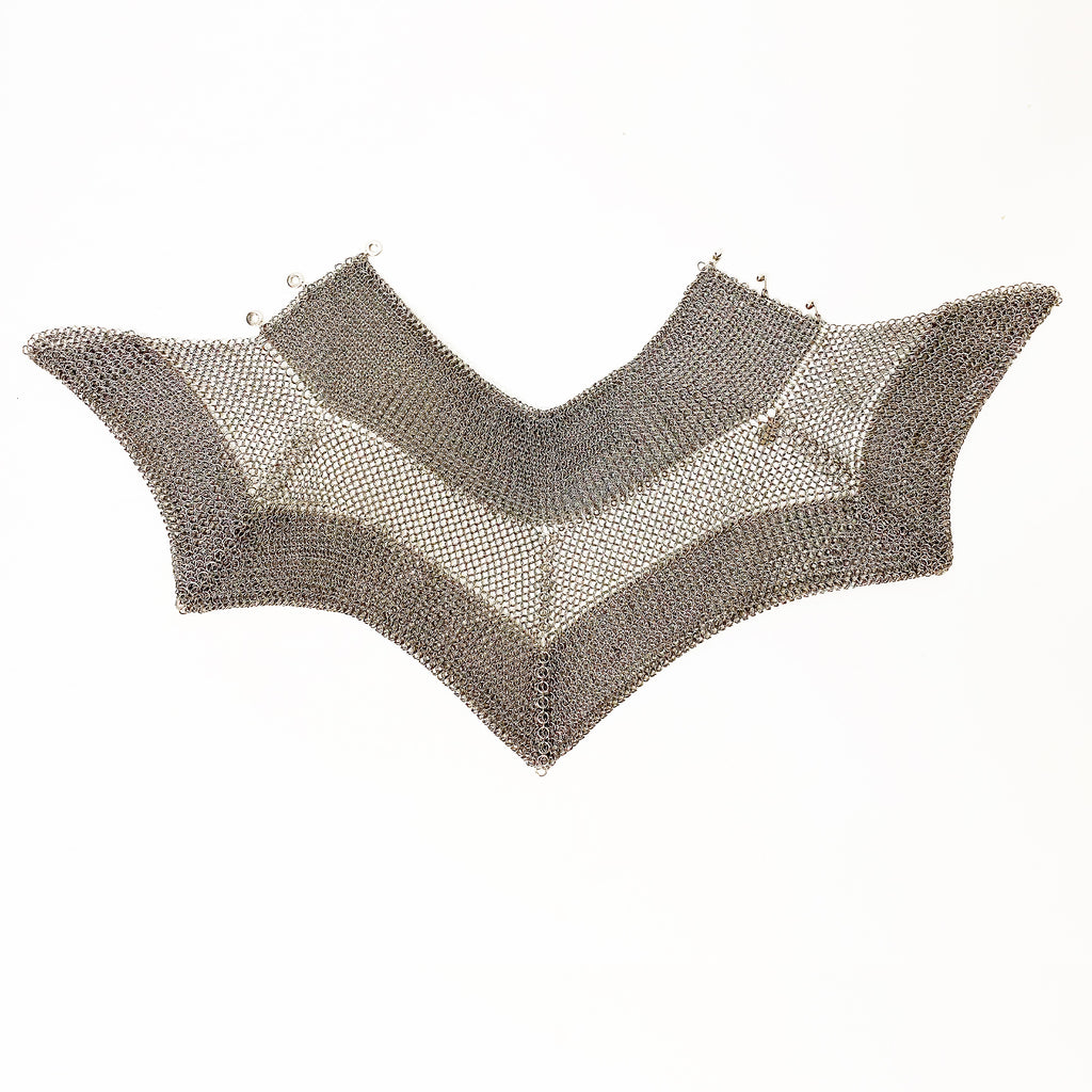 Falconiere Ruff Collar - Chainmail Cowl Neck Dicky - Silver Tone Gorge ...