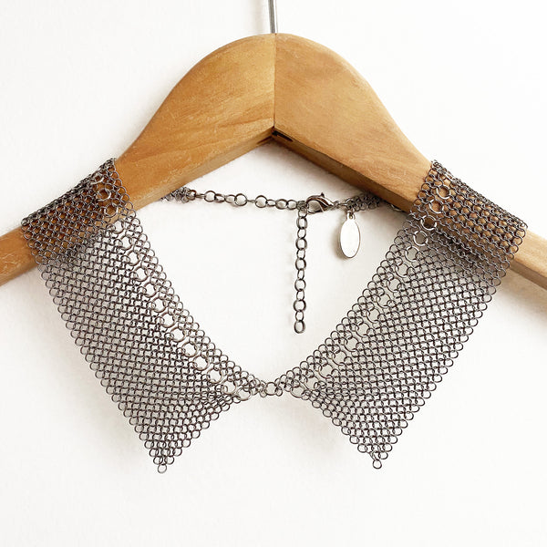 Falconiere Lace Collar - Small Ring Chainmail Necklace - Made to Order 3-6 weeks