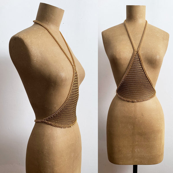 Falconiere Empire Harness - Brass Chainmail Belt - Made to Order 3-6 Weeks