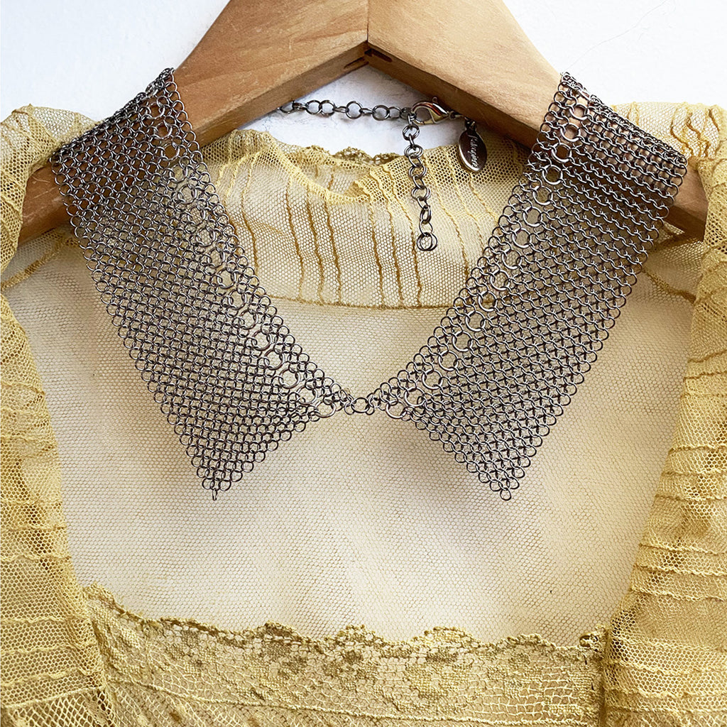Falconiere Lace Collar - Small Ring Chainmail Necklace - Made to