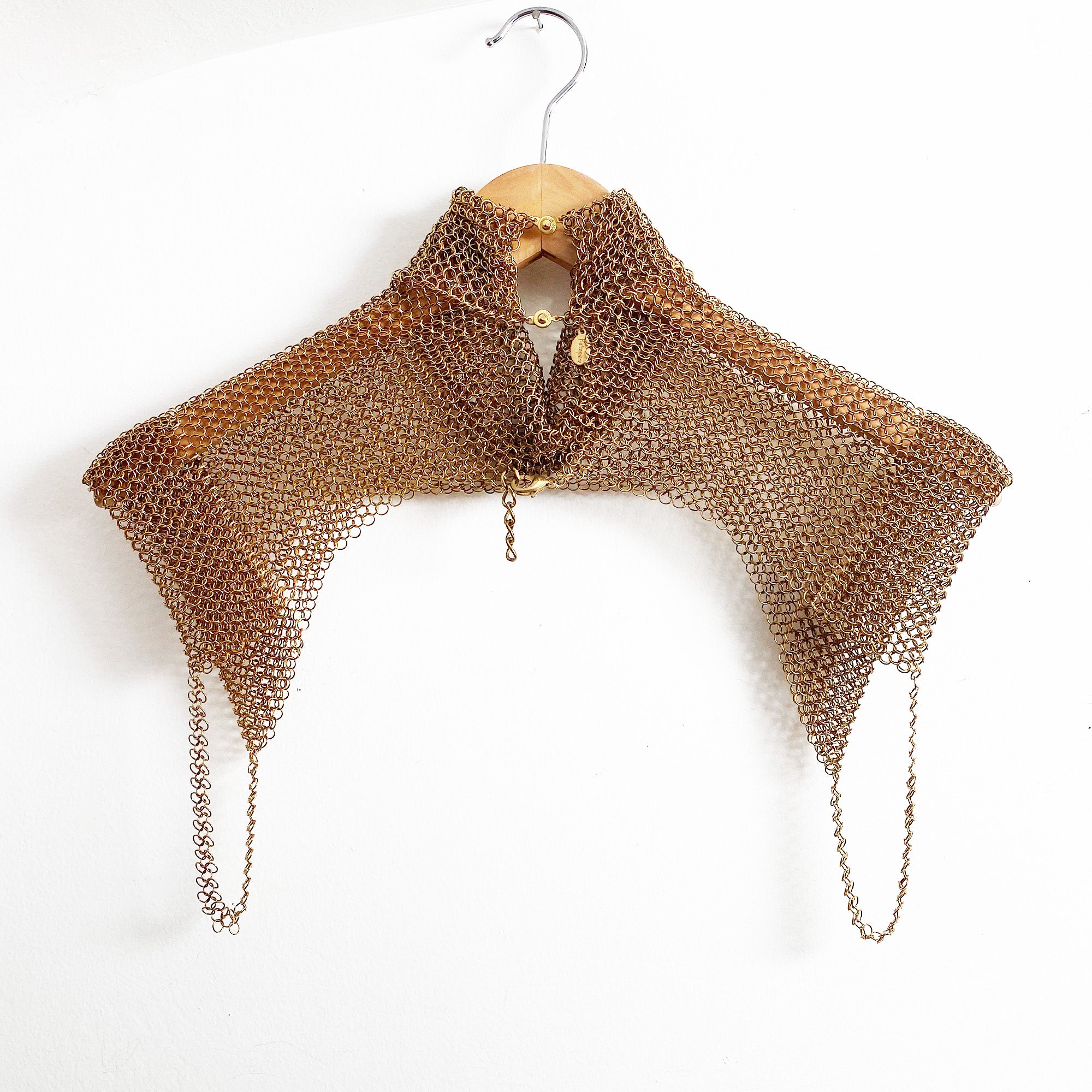 Falconiere Muscle Tee - Brass High Neck Harness - Chainmail